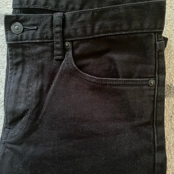 Uniqlo Slim Straight Low Black Men's Jeans - Picture 3 of 6